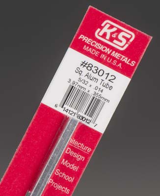 K+S Square Aluminum Tube 5/32x.014"  (K+S83012)