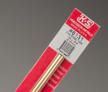 K+S Round Brass Tube 1/4" (K+S8131)