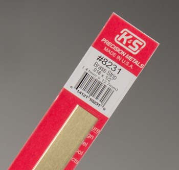 K&S Brass Strip .016x1/2" (K+S8231)