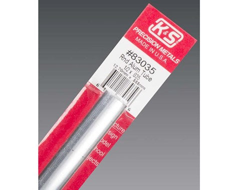 K+S Aluminum Tube 1/2x.035" (K+S83035)