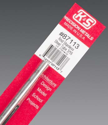 K+S Round Stainless Steel Tube 3/16x.028" (K+S87113)