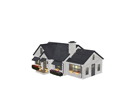 Lionel O Deluxe Suburban House/Plug-Expand-Play (LNL683443)