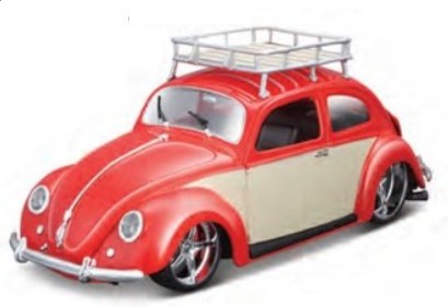 Maito 1/18 1951 VW Beetle Custom (Met. Red w/Cream (MAI32614RED)