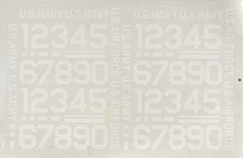 Major Decals 1" Black Numbers Pressure Decals (MAJ404PB)