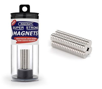 Magcraft 1/4''x1/16'' Rare Earth Disc Magnets (80) (MFM657)