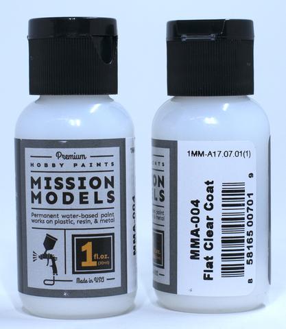 Mission Models Flat Clear Coat 1oz Water Based  (MIOMMA004)