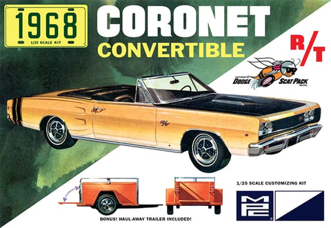 1968 Dodge Coronet Convertible w/Trailer (MPC978)