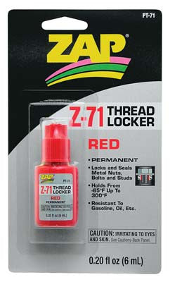 Zap Adhesives Red Thread Locker .20 oz (PAAPT71)