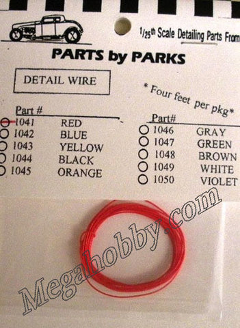 Parts by Parks 1/24-1/25 Red 4 ft. Detail Plug (PBP1041)