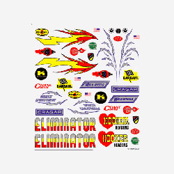 PineCar Dry Transfer Decals, Hot Rod (PIN314)
