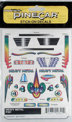PineCar Heavy Metal Stick-on Decal (PINP321)