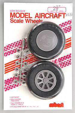 Robart Scale Wheels 2-1/2" (2) (ROB112)