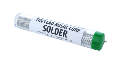 Common Sense RC  60/40 Tin/Lead Rosin-Core Solder - 1.0 mm Diameter - 13g Tube   (SDR-TIN-LEAD-13G)