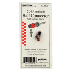 Sullivan 2-56 Aluminum Ball Link with Locking Sleeve (Red) (SULS590)
