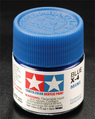 Tamiya Acrylic Mini X-4 Blue 1/3 oz (TAM81504)