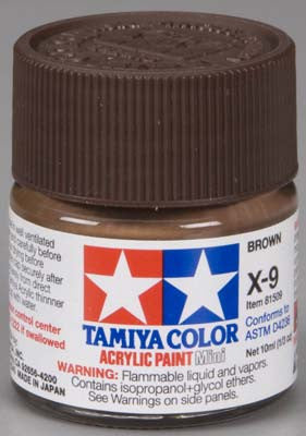 Tamiya Acrylic Mini X-9 Brown 1/3 oz (TAM81509)