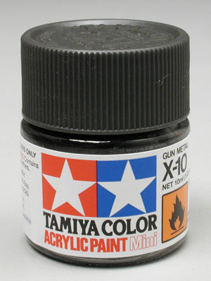 Tamiya Acrylic Mini X-10 Gunmetal 1/3 oz (TAM81510)