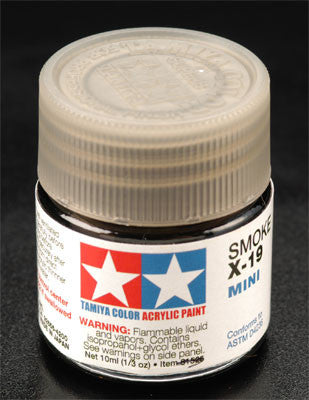 Tamiya Acrylic Mini X-19 Smoke 1/3 oz (TAM81519)
