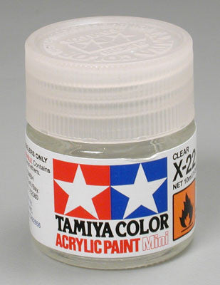 Tamiya Acrylic Mini X-22 Clear 1/3 oz (TAM81522)