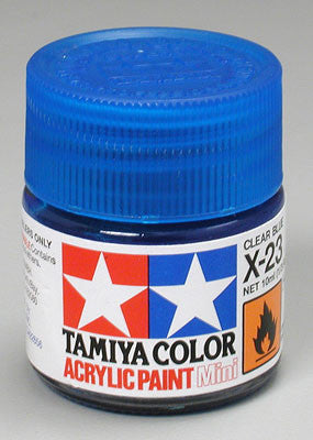 Tamiya Acrylic Mini X-23 Clear Blue 1/3 oz (TAM81523)