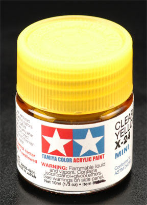 Tamiya Acrylic Mini X-24 Clear Yellow 1/3 oz  (TAM81524)