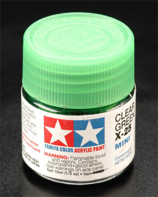 Tamiya Acrylic Mini X-25 Clear Green 1/3 oz (TAM81525)
