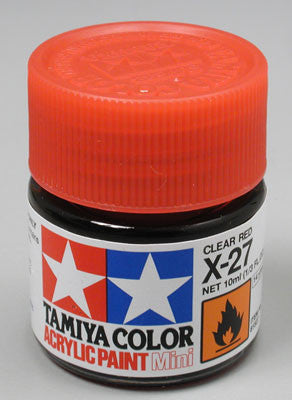Tamiya Acrylic Mini X-27 Clear Red 1/3 oz (TAM81527)