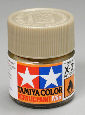 Tamiya Acrylic Mini X-31 Titanium Gold 1/3 oz (TAM81531)