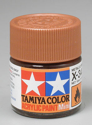 Tamiya Acrylic Mini X-34 Metallic Brown 1/3 oz (TAM81534)