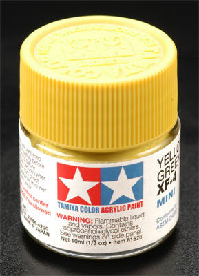 Tamiya Acrylic Mini XF-4 Yellow Green 1/3 oz (TAM81704)