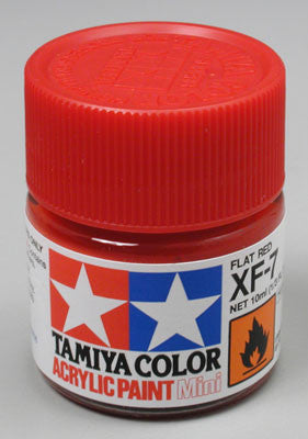 Tamiya Acrylic Mini XF-7 Flat Red 1/3 oz (TAM81707)