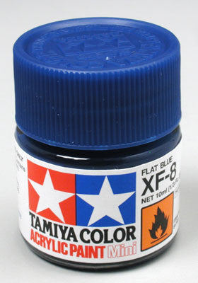 Tamiya Acrylic Mini XF-8 Flat Blue 1/3 oz (TAM81708)