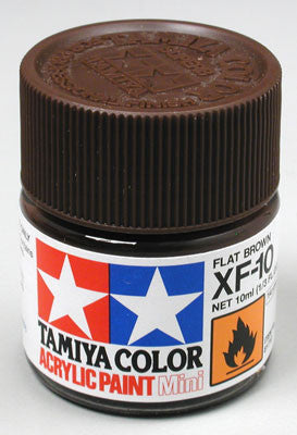 Tamiya Acrylic Mini XF-10 Flat Brown 1/3 oz    (TAM81710)