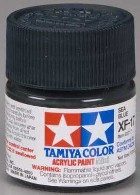 Tamiya Acrylic Mini XF-17 Sea Blue 1/3 oz (TAM81717)