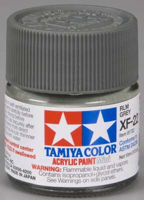 Tamiya Acrylic Mini XF-22 RLM Gray 1/3 oz (TAM81722)
