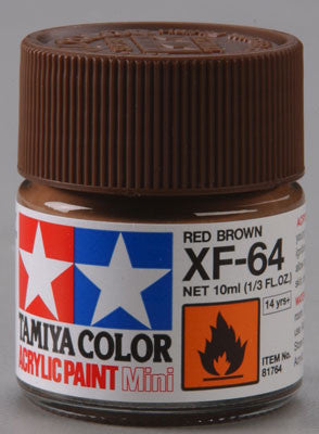 Tamiya Acrylic Mini XF-64 Red Brown 1/3 oz (TAM81764)