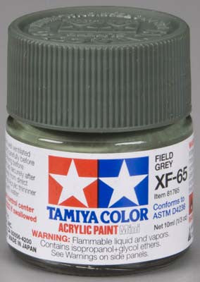 Tamiya Acrylic Mini XF-65 Field Gray 1/3 oz (TAM81765)