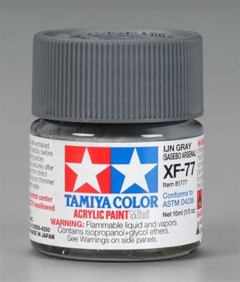 Tamiya Acrylic Mini XF-77 IJN Gray Sasebo Arsenal 1/3oz (TAM81777)
