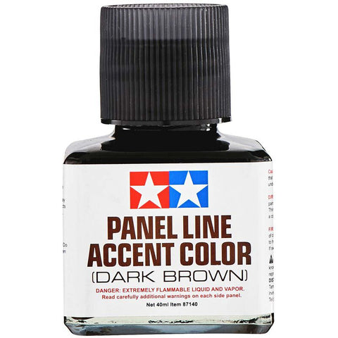 Tamiya Panel Line Accent Color, 40ml Dark Brown    (TAM87140)