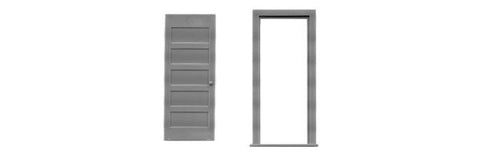 TICHY 5 Panel Door & Frame -- 30 x 8 (TIC2021)