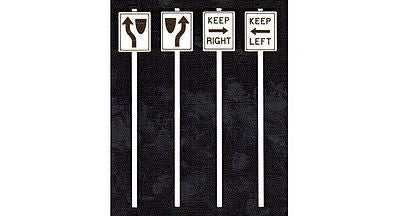 TICHY Keep Left&Right Signs (8) (TIC2067)