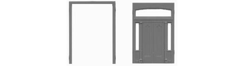 Tichy DOUBLE DOOR WITH TRANSOM  (TIC8121)