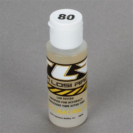TEAM LOSI RACING Silicone Shock Oil, 80wt, 2oz (TLR74016)