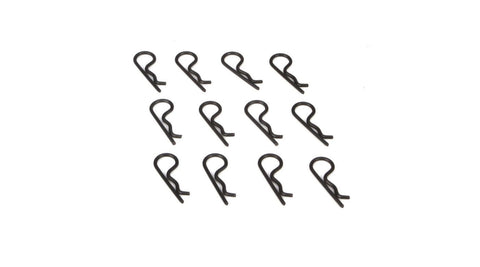 Team Losi Racing Body Clips (Black) (12) [TLR8202]