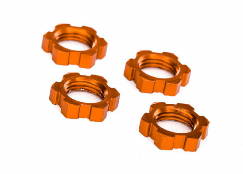 Traxxas X-Maxx 17mm Splined Wheel Nut (Orange) (4)  (TRA7758T)