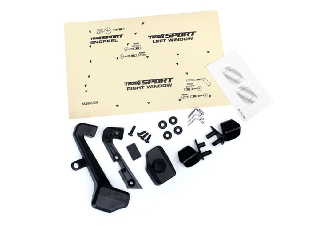 Traxxas TRX-4 Side Mirrors & Snorkel Set   (TRA8119)