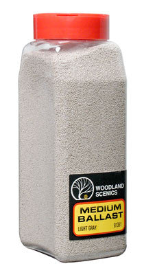 Woodland Scenics Ballast Medium Light Gray 32 oz  (WOOB1381)