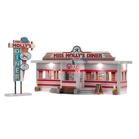 Woodland Scenics Miss Molly's Diner, O SCALE (WOOBR5870)