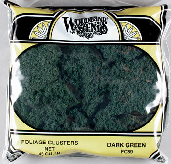Woodland Scenics Foliage Cluster Dark Green (WOOFC59)
