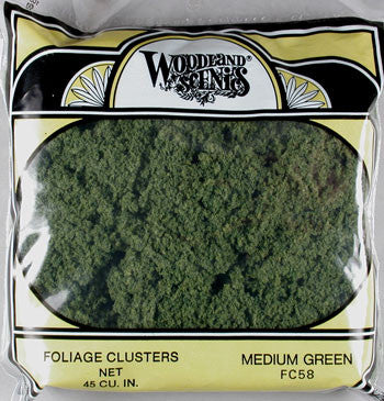 Woodland Scenics Foliage Cluster Medium Green  (WOOFC58)
